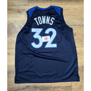 Karl-Anthony Towns Signed Custom Timberwolves NBA Rookie Jersey w/ COA KAT auto